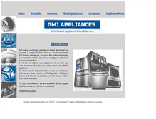 Tablet Screenshot of gmjusedappliances.com